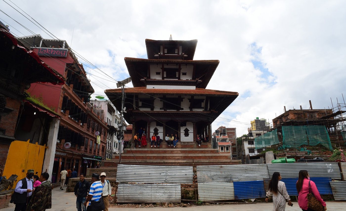 Kathmandu Durbar Square, with restoration work under way. Photo: Rajesh Dhungana, CC BY-SA 4.0