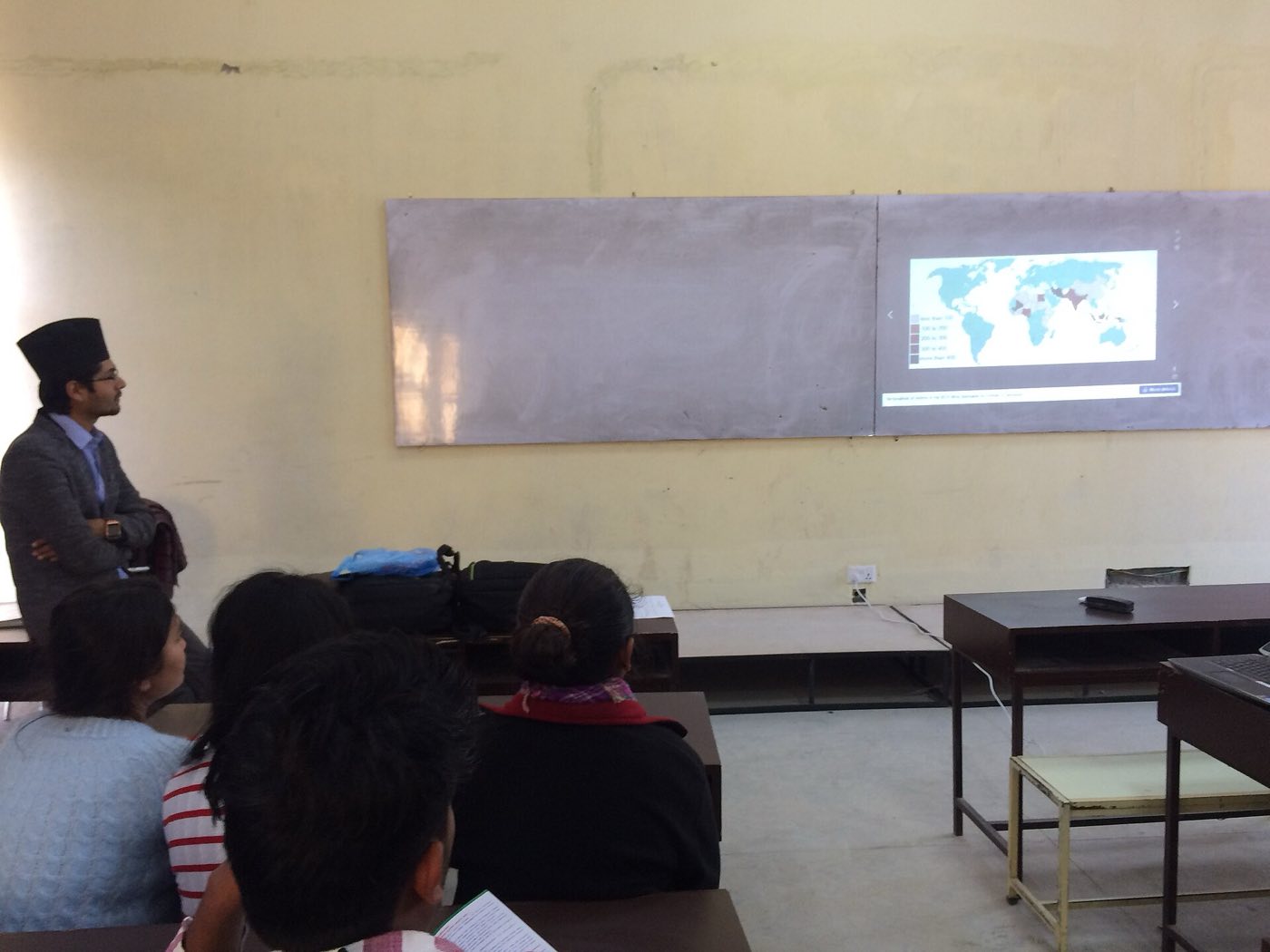 A presentation during an outreach programme at Kathmandu University. Photo: Nirjal stha, CC BY-SA 4.0